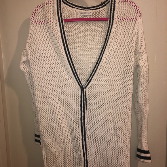 American Eagle Black and White Knit Cardigan - Picture 1 of 3